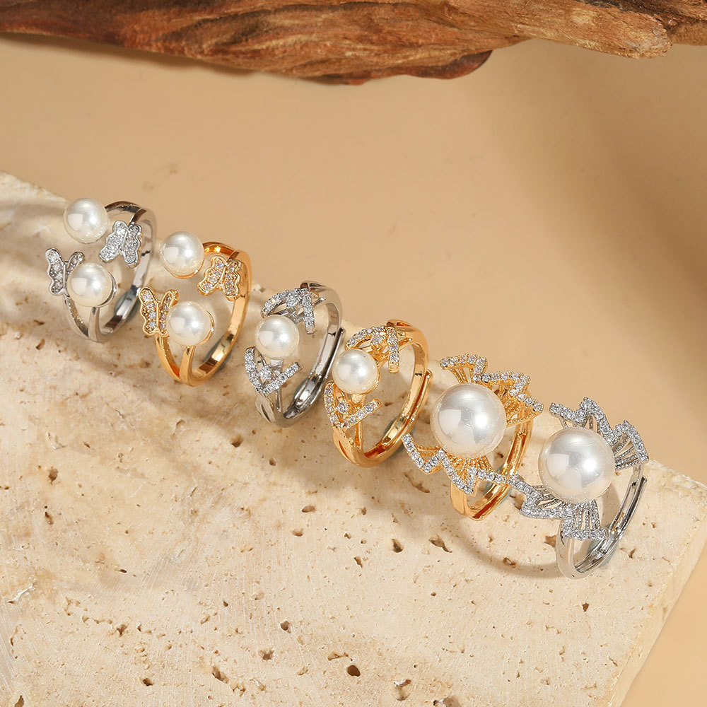 Anello aperto cuban retrò squisito con design a fiocco artistico_voghion.com