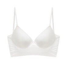 法式内衣U型光面软钢圈美背无痕内衣大胸显小防下垂大码性感文胸