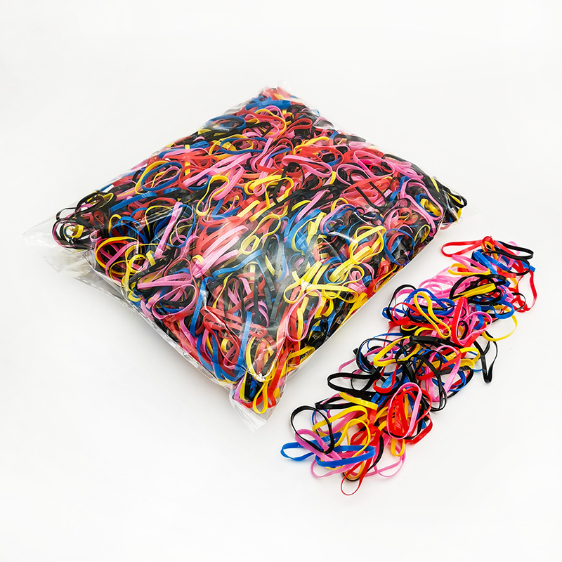 Cuerdas de cabeza de color mujeres negras coreanas niños lindos espesar banda de goma desechable toque de cabello red de pelo anillo