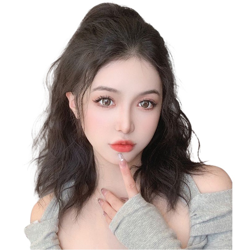 Peluca de cola de caballo hembra Artificial Completo cabello humano alta Cola de Caballo pieza clip luz giro trenza pelo rizado se puede atar Cola de Caballo falsa ligera