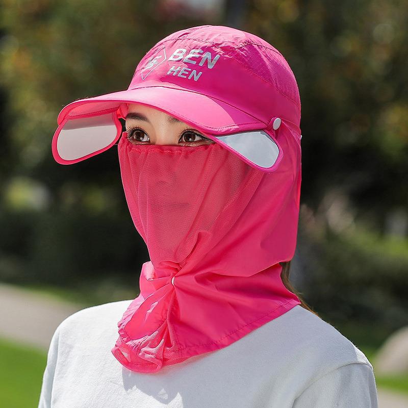 Nuevo sombrero solar de verano para mujeres sombrero solar al aire libre sombrero de lengua de arena para bicicletas eléctricas sombrero de sol estirable