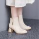 2024 Autumn and Winter Explosions Fashion Boots Pointed High Heel Short Boots Martin Boots Women's All-match Boots Back Zipper Wholesale