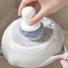 日本KM纳米纤维清洁球不掉丝厨房刷锅洗碗球可拆卸去污不伤锅清洁