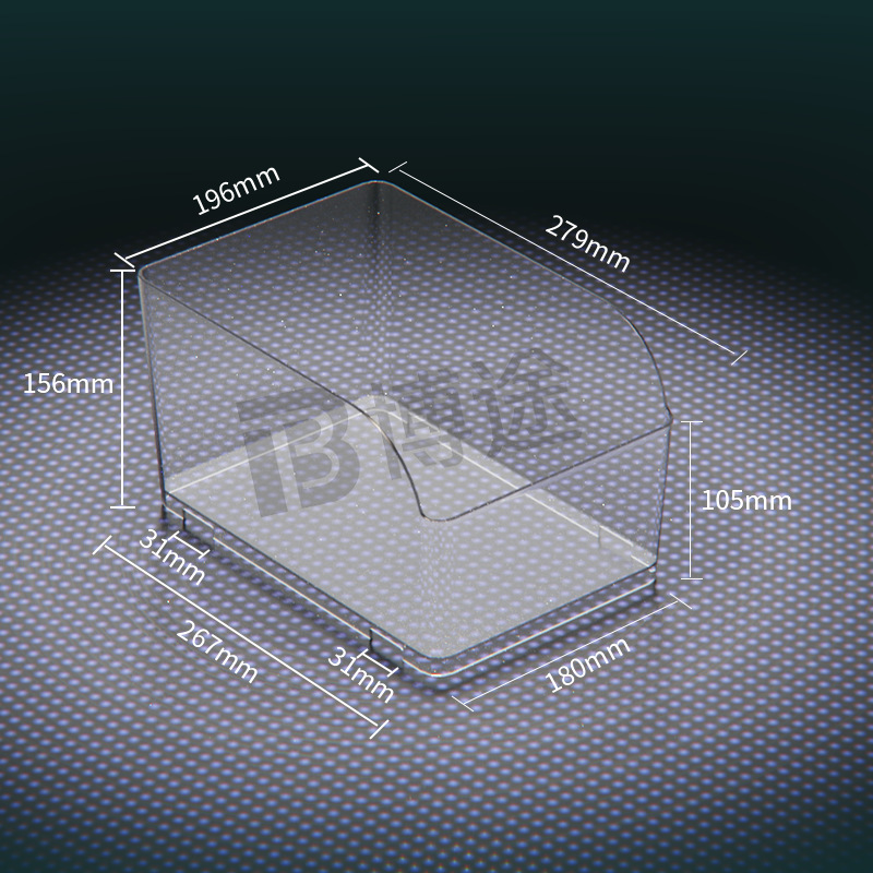Caja de Almacenamiento Transparente para Bocadillos de Plástico con Tapa para Supermercado