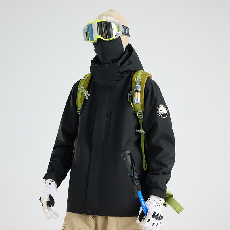 秋冬季冲锋衣防风防水三合一外套可拆卸羽绒内胆登山服定制LOGO字|undefined