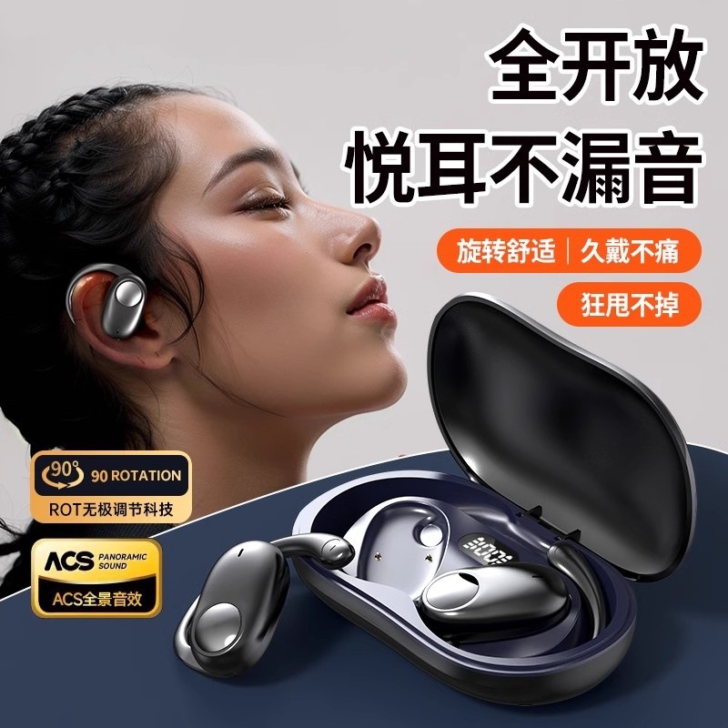 2026 nuevo auriculares Bluetooth 5.49 inalámbricos de conducción de aire óseo no en el oído abierto para correr