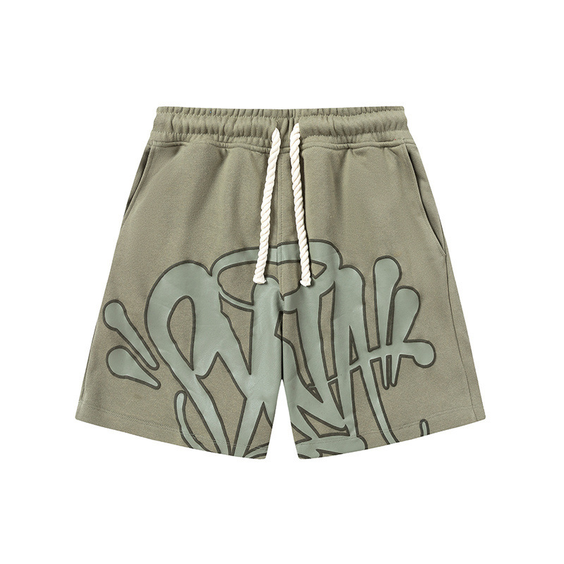 Synaworld Sweat Shorts Puff Print Sage Green