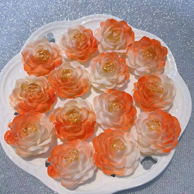 【扎染大茉莉】37mm手工DIY饰品手机壳镜子发饰树脂|undefined