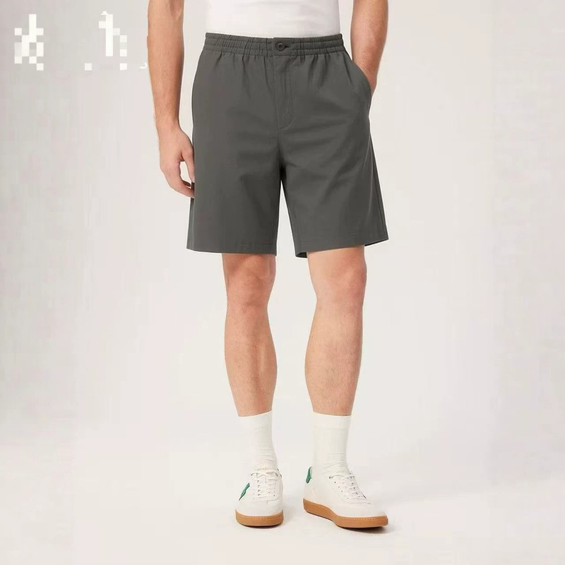 0512-43【Same Style as in the Mall, Haji's New Spring/Summer Casual Solid Color Buttoned Men's Shorts
