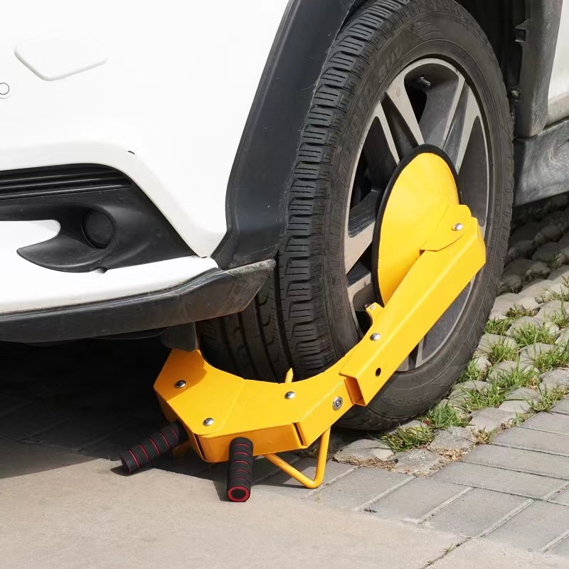 Parking Lock Suction Cup Wheel Lock Private Car Anti-Theft Lock Car Anti-Pry Lock Thickened Tire Lock Parking Lock Car Device