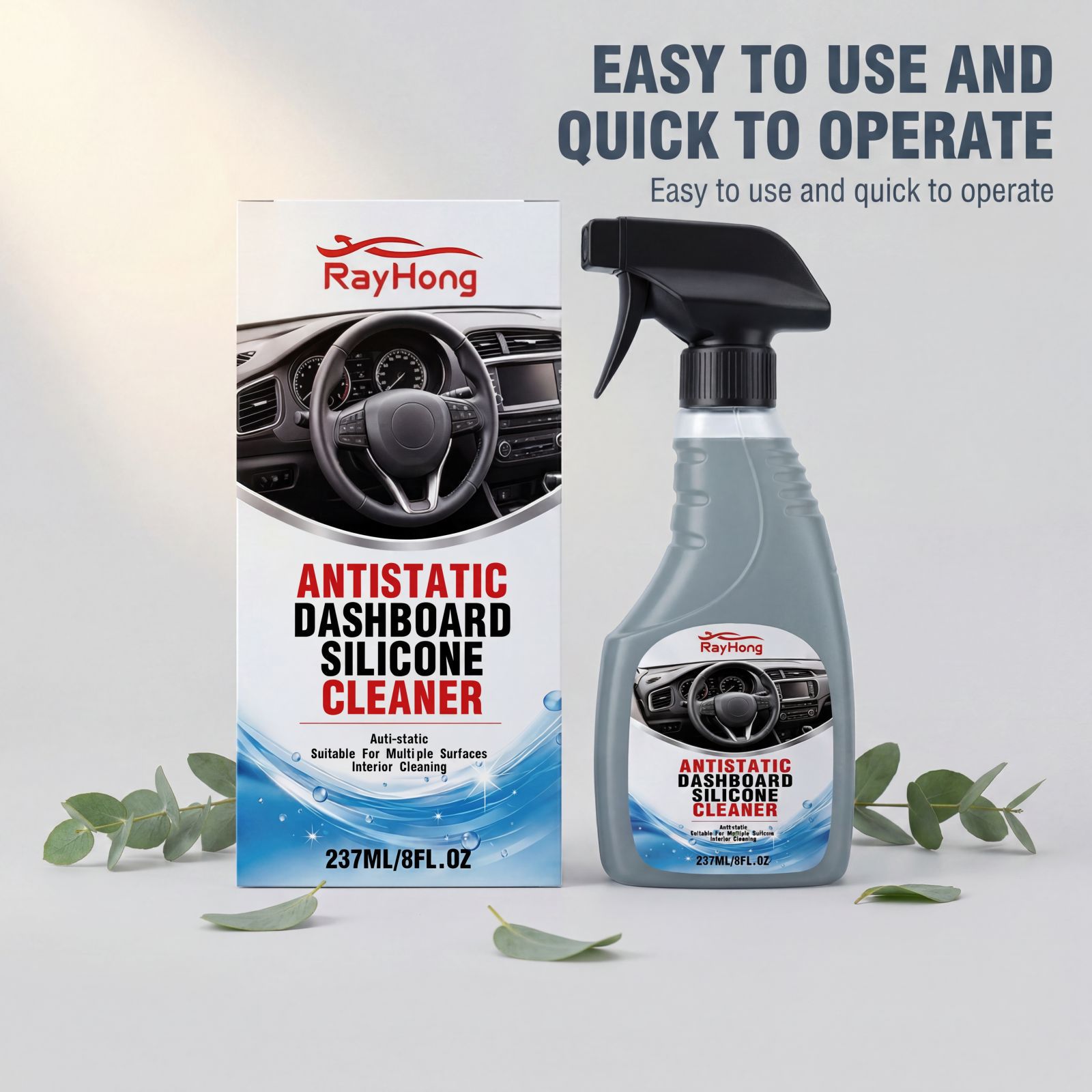 RAYHONG Car Interior Cleaner Car Interior Dashboard Cleaning Stain Removal Care Maintenance Cleaner