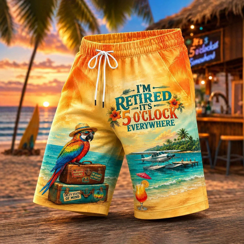 2026 Cross-Border Independent Station Summer Men's Casual Shorts 3D Digital Print Imitation Linen Beach Shorts for Men 2026 Cross-Border Independent Station Summer Men's Casual Shorts 3D Digital Print Imitation Linen Beach Shorts for Men
