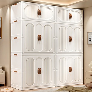 Wholesale Simple Wardrobe Installation-Free Household Clothes Folding Storage Cabinet Children's Baby Wardrobe Bedroom Outlet