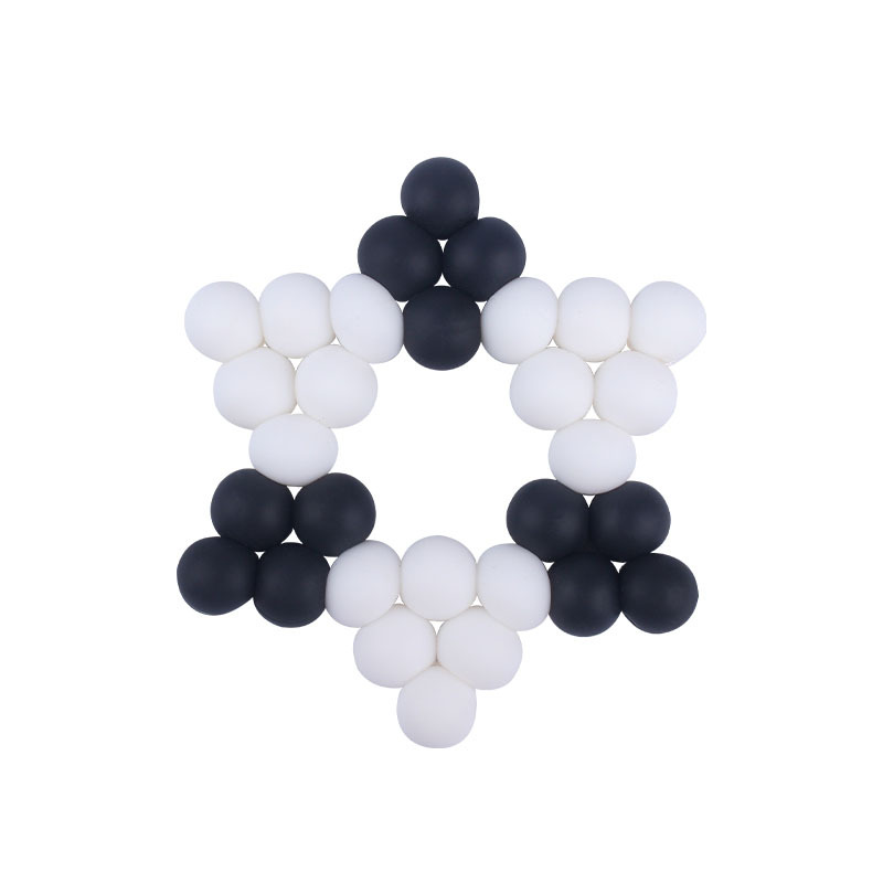 Nuevos suministros para bebés DIY creativo cuentas de silicona mordedura de pegamento dientes de bebé pulido palo estrella de seis puntas juguete mordedor