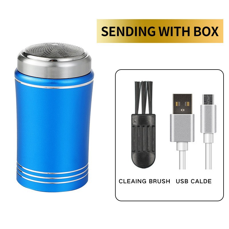 Mini elektrisch scheerapparaat voor mannen, draagbaar roterend scheerapparaat met zwevende kop, USB oplaadbaar en waterdicht, ultrastil (36 dB)_voghion.com