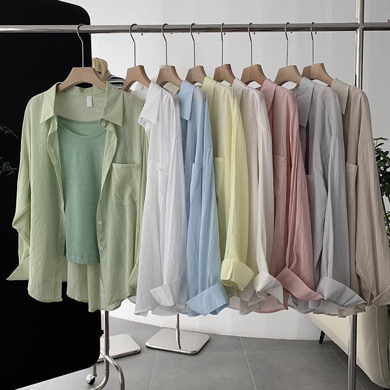 Fashionable and Simple Sun Protection Shirt 2024 Summer New Women's Loose Lazy Style Versatile Casual Niche Tops