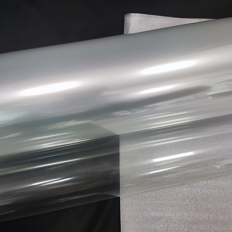 Montaje en frío Super transparente PET cristal película anti-arañazos película templada montaje tablero de PVC 18 alambre Membrana de alta permeabilidad bobina ventas directas de fábrica