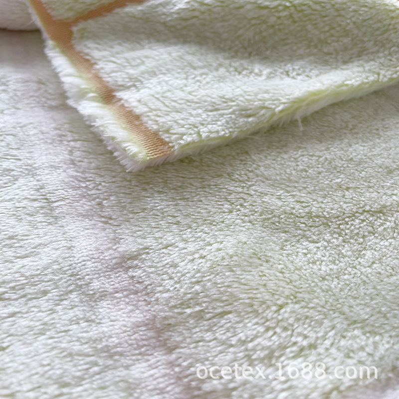 厂家批发胶印经编舒棉绒面料毛毯面料家用床上用品家居服面料供应