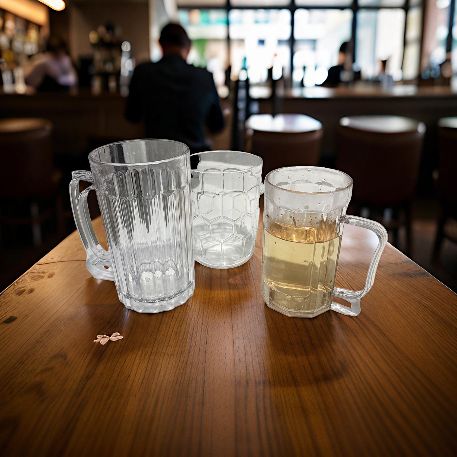 낙하 방지 플라스틱 여름 맥주 잔 애완 동물 손잡이 두껍게 투명 생맥주 잔 파인애플 머그잔 동남아시아 국경 도매