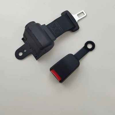 Seat Belt with Automatic Retractable: Car seat belt - black-semi-closed-s14-base