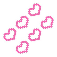 马赛克心形像素爱心汽车贴车窗装饰防水贴纸摩托车笔记本电脑贴画