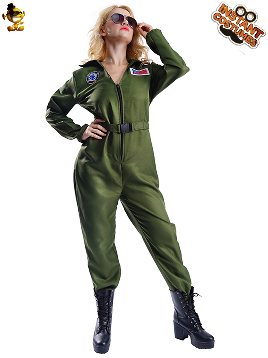 Gran Fuerza Aérea femenina traje espacio juego rol mascarada Cosplay traje ropa de fiesta