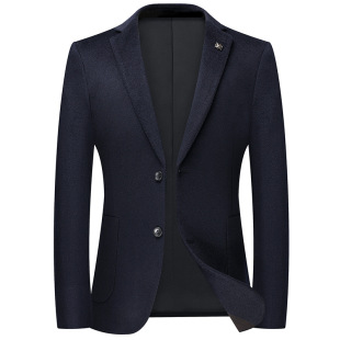2025 Autumn New 100% Wool No-Iron Slim Suit Men's Easiest for Match Casual Western Men F10