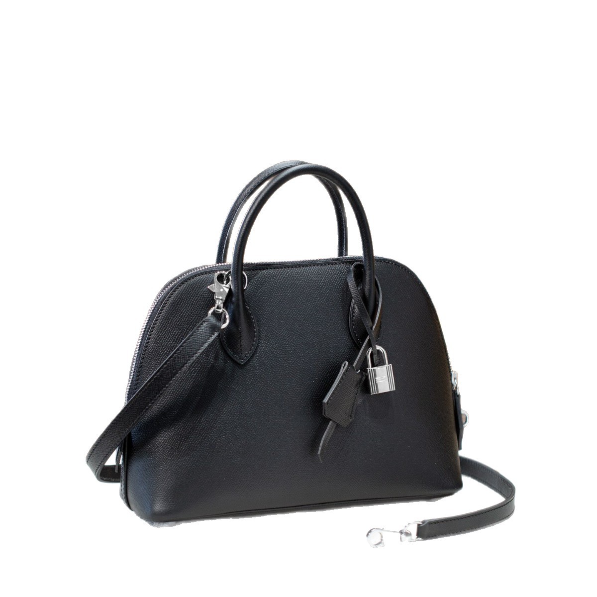 2025 Bowling Handbag For Women 25cm Large Top Grain Cowhide Shell Bag Tote Shoulder Commuter Bag Luxury - Thumbnail 5