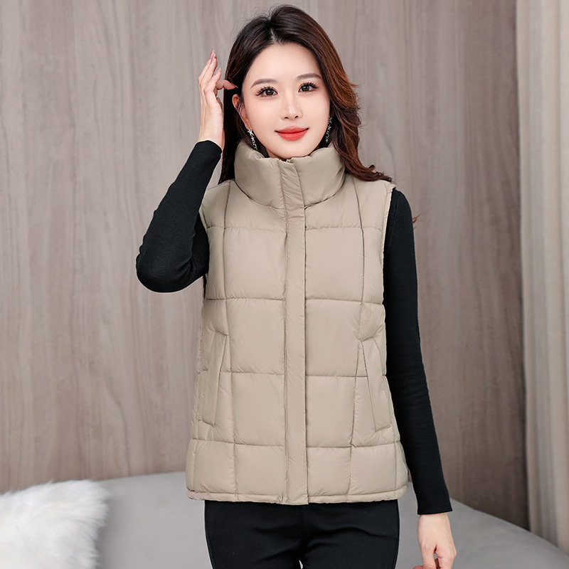 Moda chaleco de algodón mujer 2025 invierno nuevo estilo coreano relajado y delgado con aire extranjero grueso calentamiento clip