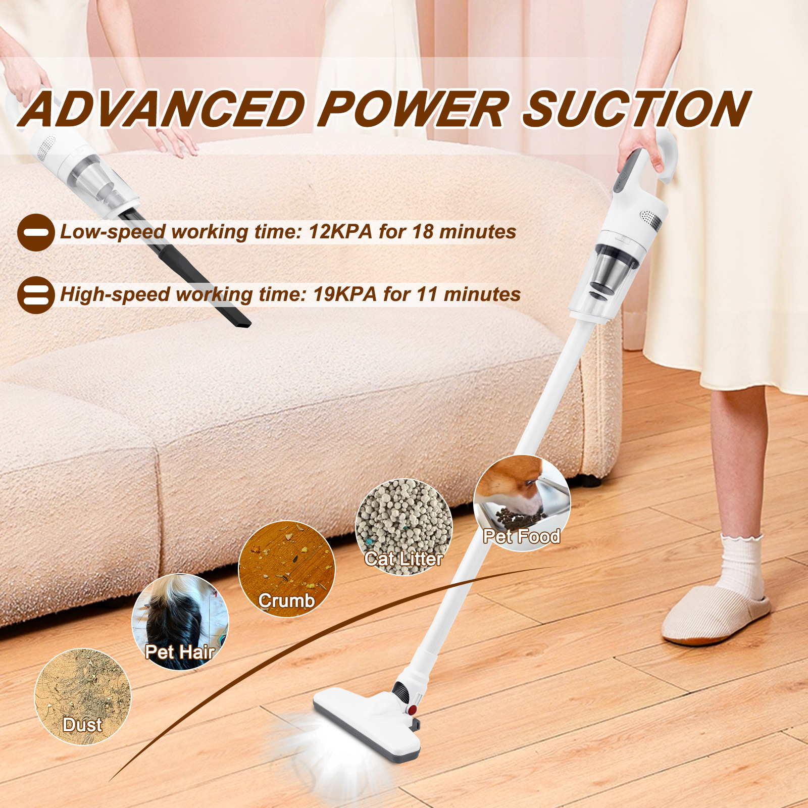 Liectroux I6 Portable Handheld Multi-Brush Mini Vacuum Cleaner Can Be Used in Home, Car and Office