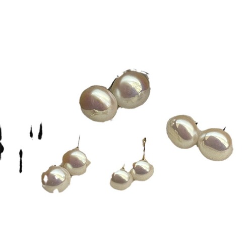 Mosquito coil ear clips, high-end, steamed buns, pearl earrings, niche, versatile, retro, gentle earrings, high-end earrings for women