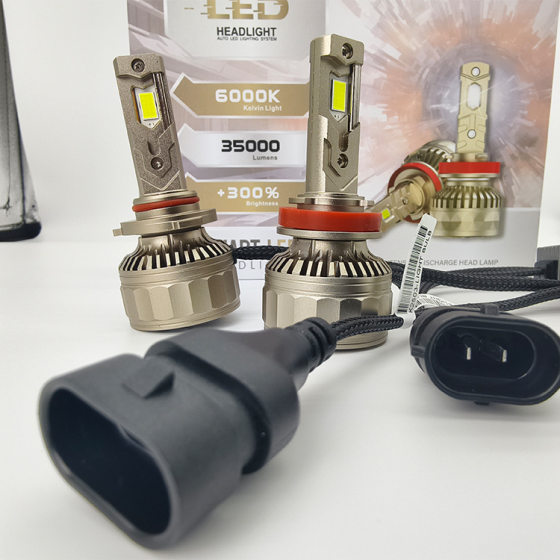 Cross-border new high-power LED car headlight bulb universal model modification upgrade far and near integrated headlamp