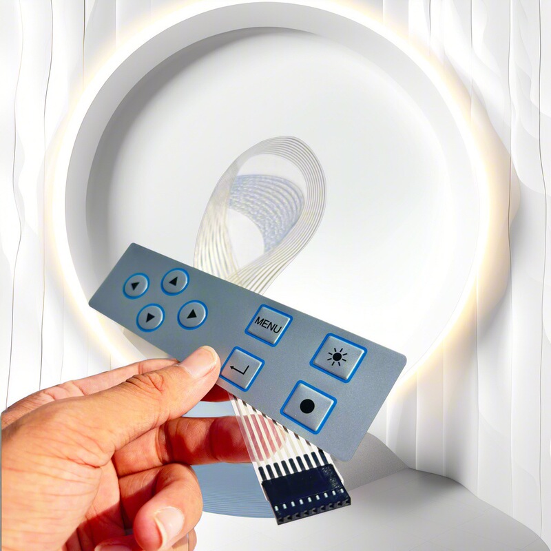 Instrument Film Switch Concave and Convex Key Panel Led Light Pvc Film Touch Key Sticker Control Panel