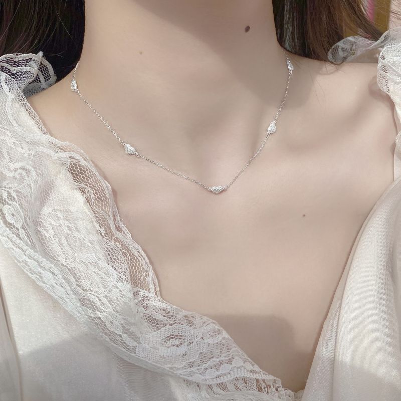 cable chain Chain Type 1 Piece Quantity Heart Shape 925 Sterling Silver Basic Simple Style IG Style 925 Sterling Silver Necklace