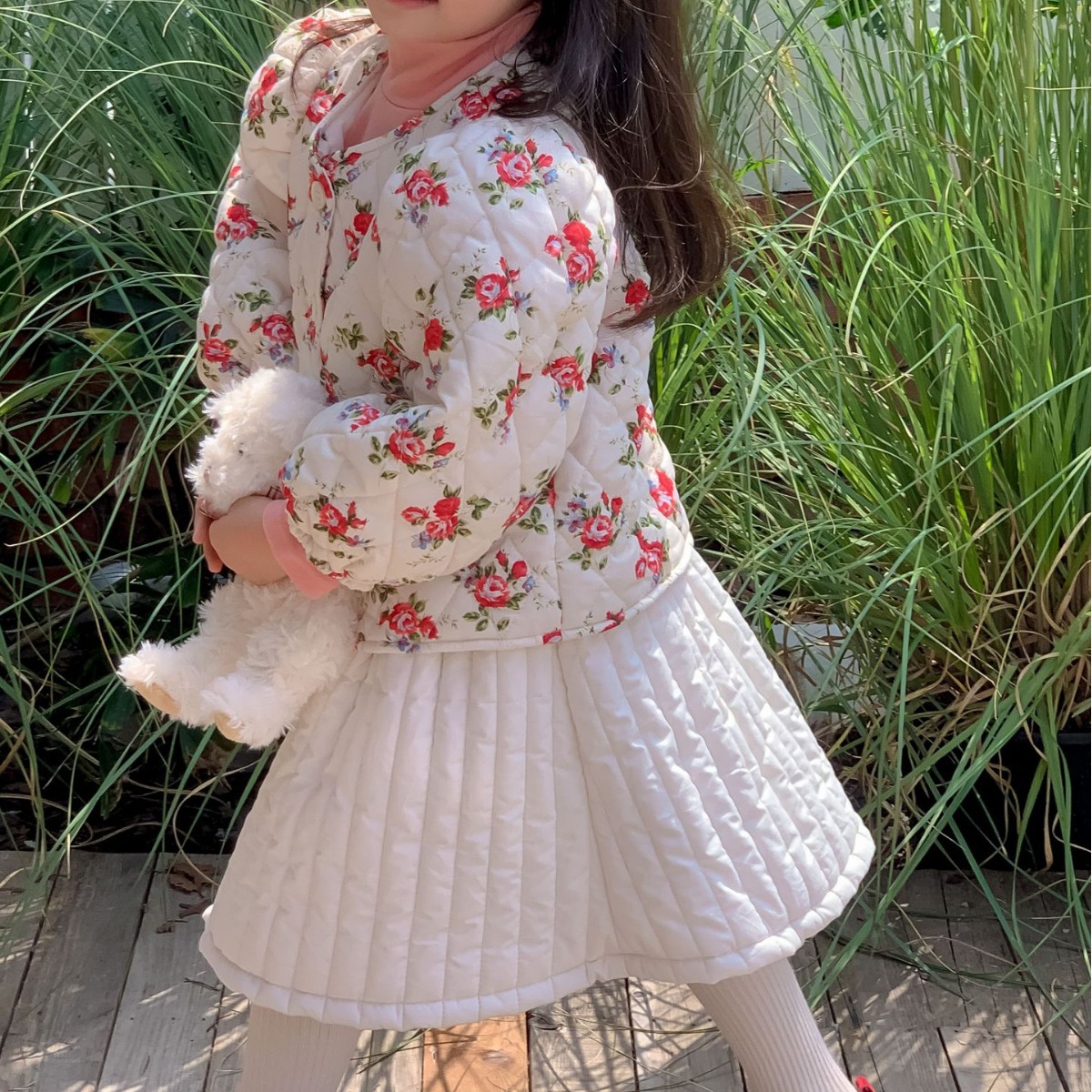 Winter Japanese Girls Skirt Quilted Thickened Skirt Children's Cotton Skirt Children's Clothing Wheat Field Season