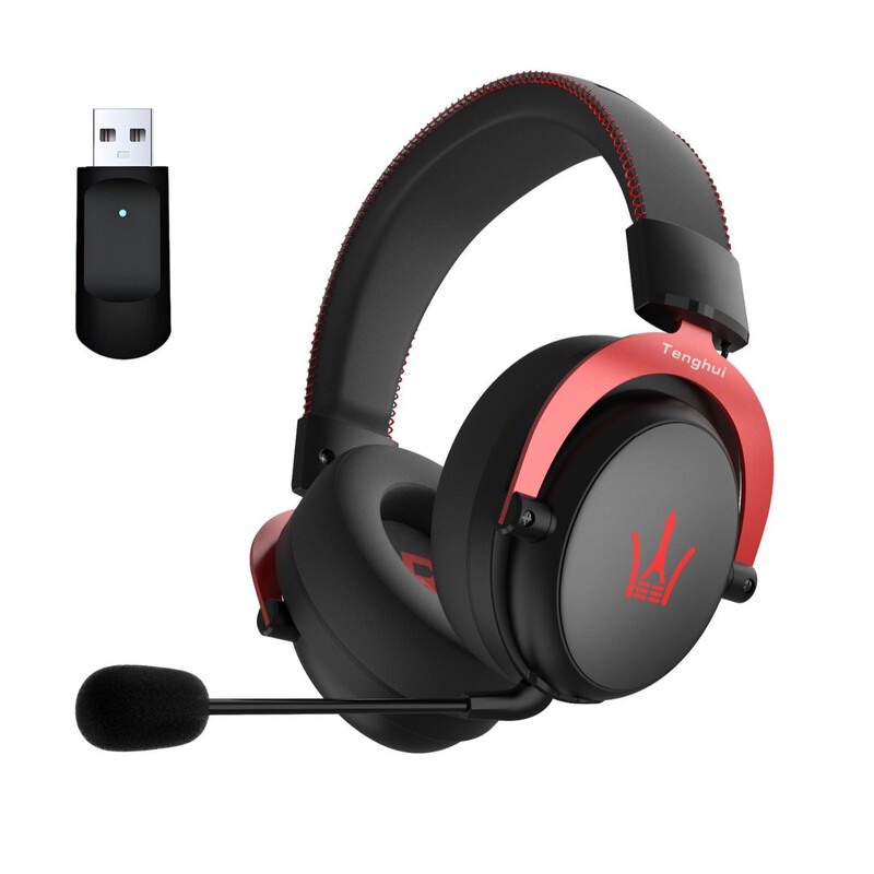 2.4G ワイヤレス + Bluetooth + バーチャル 7.1 3 モード ヘッドマウント コンピュータ ゲーミング ヘッドセット RGB ゲーミング ヘッドセット|undefined