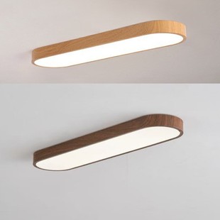 Walnut Japanese-Style Corridor Light Corridor Wood Grain Strip Light V Lamp Lighting Fixtures Balcony Cross-Border Exclusive Supply