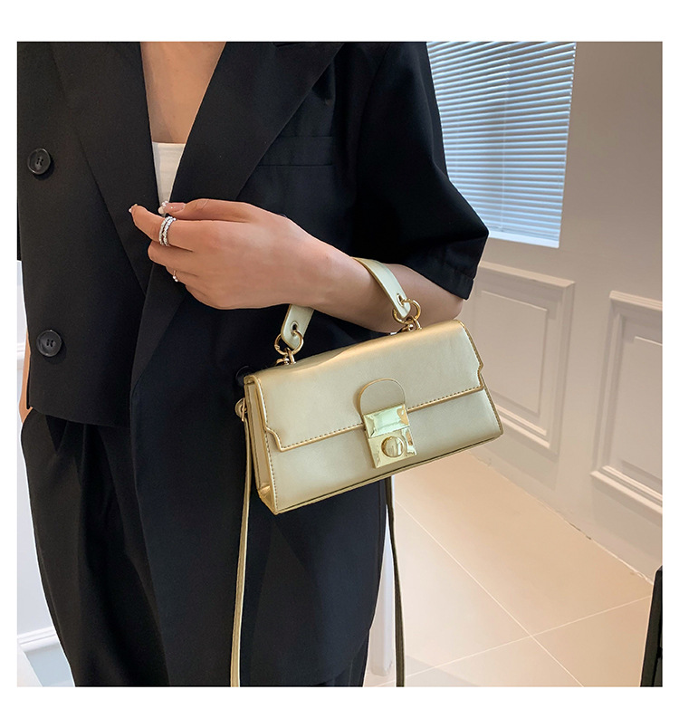 422g Weight Lock Fashion Element Lock clasp Closure Type Single Shoulder Strap Strap Type Square Bag Bags Type Daily, Street Occasion Pu Leather Material Solid Color Pattern All Seasons Season Women's Gender Elegant, Streetwear Style Square Shape Small Size Women's Small Pu Leather Solid Color Elegant Streetwear Lock Square Lock Clasp Square Bag 22