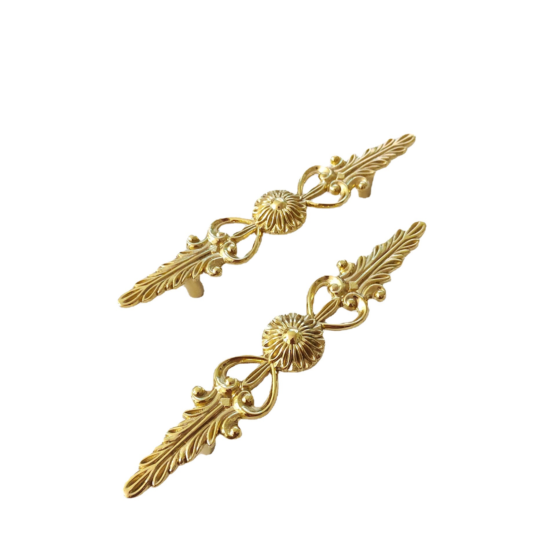 Latón doble agujero del cajón puerta del armario gabinete del zapato gabinete del vino mesita de noche manija