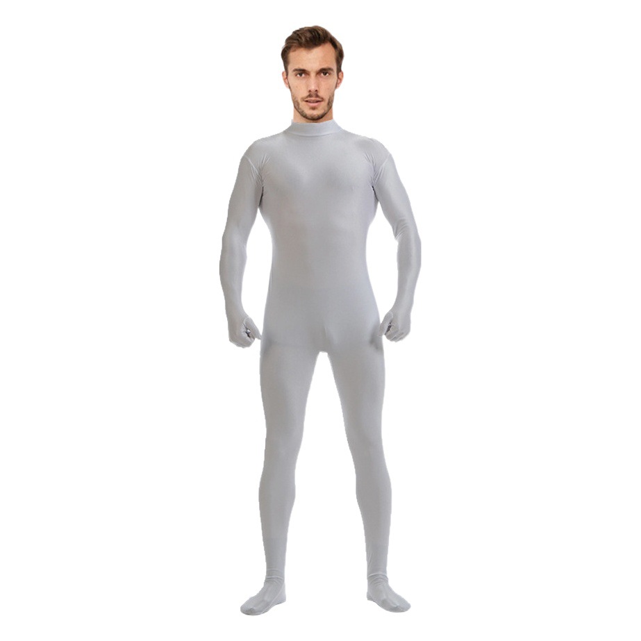 Body de 5 piezas de color sólido, estilo zentai, para danza y espectáculos, éxito de ventas transfronterizo.