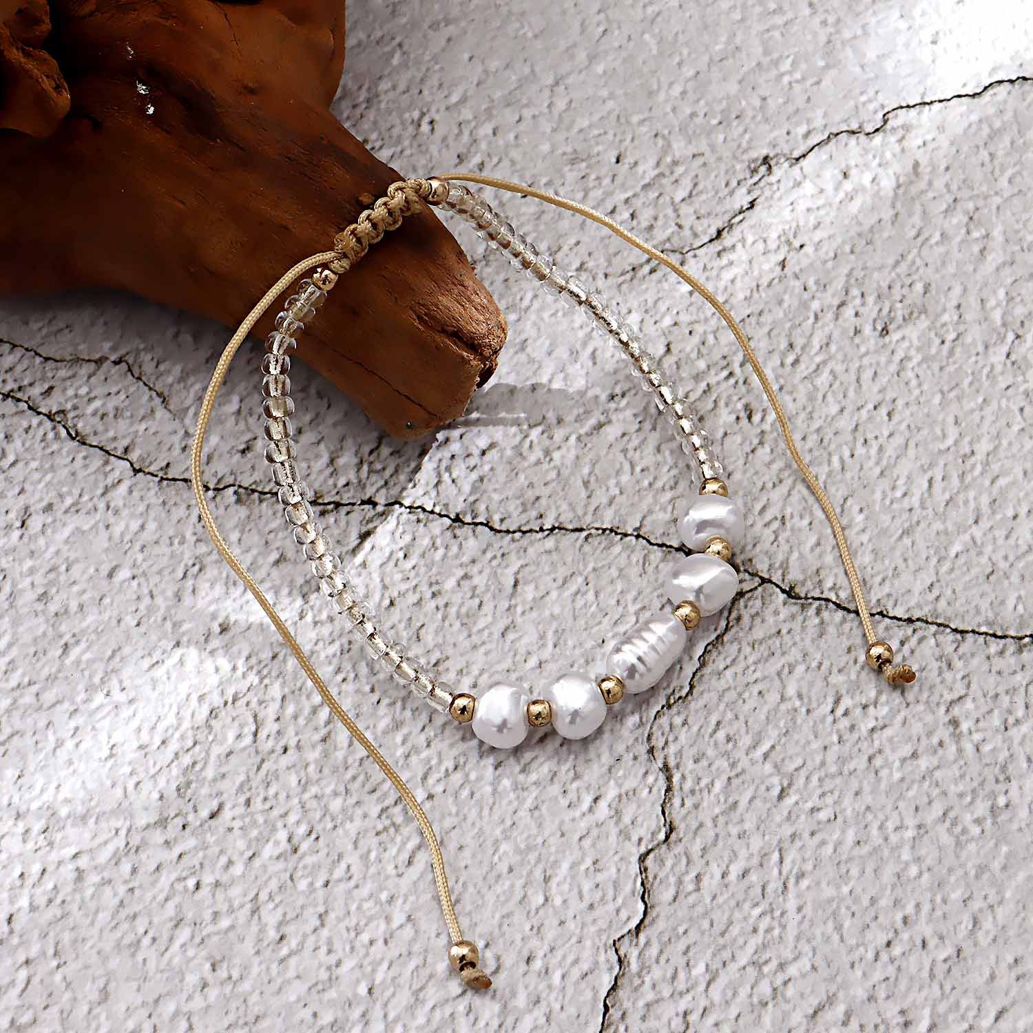 Fashion Irregular Imitation Pearl Beaded Plating Bracelets display picture 4