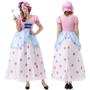 Toy Story Shepherdess Cosplay Costume Anime Character Shepherdess Long Dress Halloween Two-Dimensional Cosplay Costume