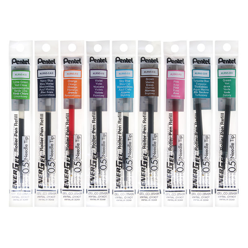 日本派通（Pentel）LRN5中性筆芯 0.5mm 黑色速干替芯中性筆替芯