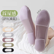 隐形船袜批发女护脚棉垫防滑不掉跟夏天冰丝浅口高跟鞋袜子夏季薄