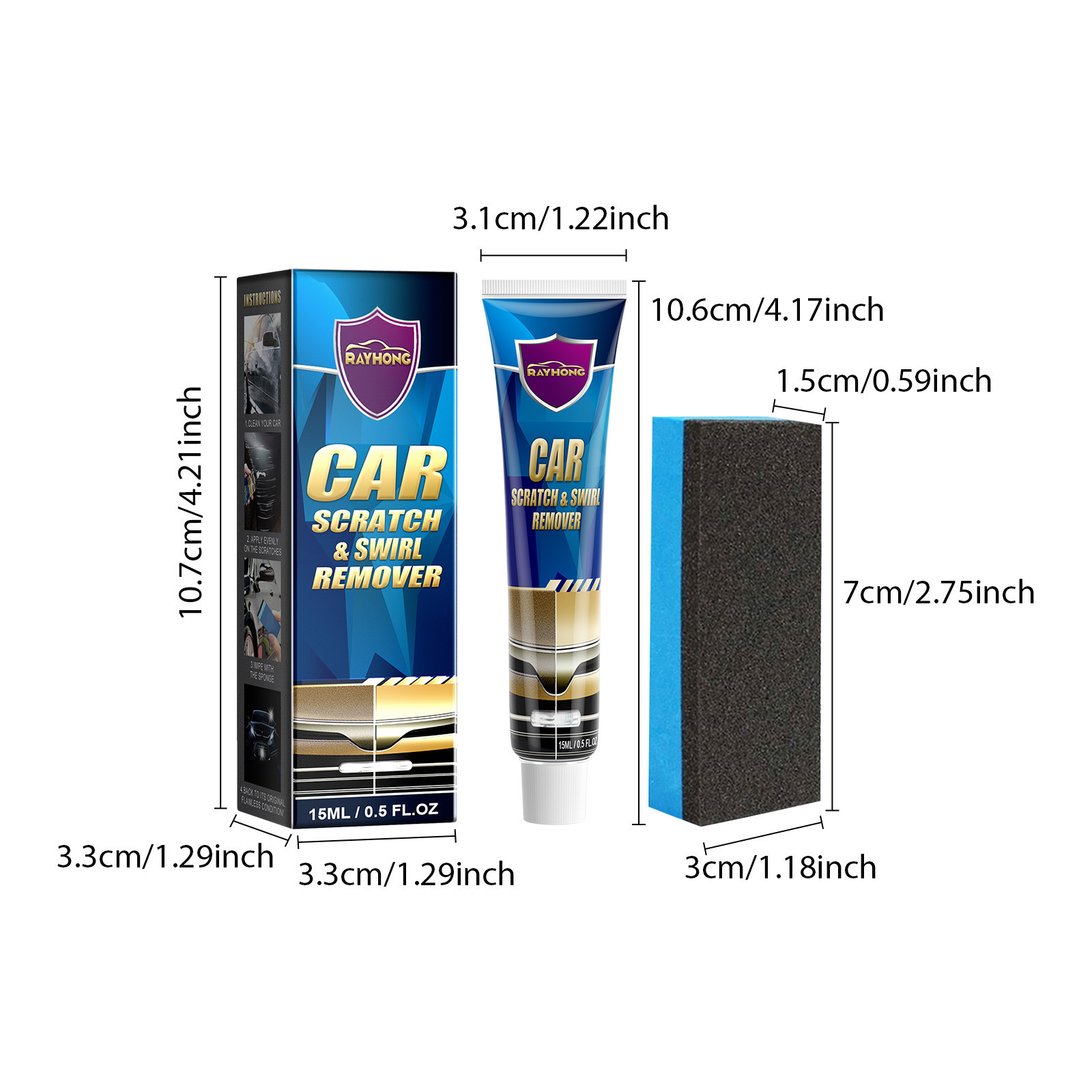 Rayhong Car Scratch Care Cream Car Maintenance and Refurbishment Paint Scratch Polishing and Paint Repair Care Cream