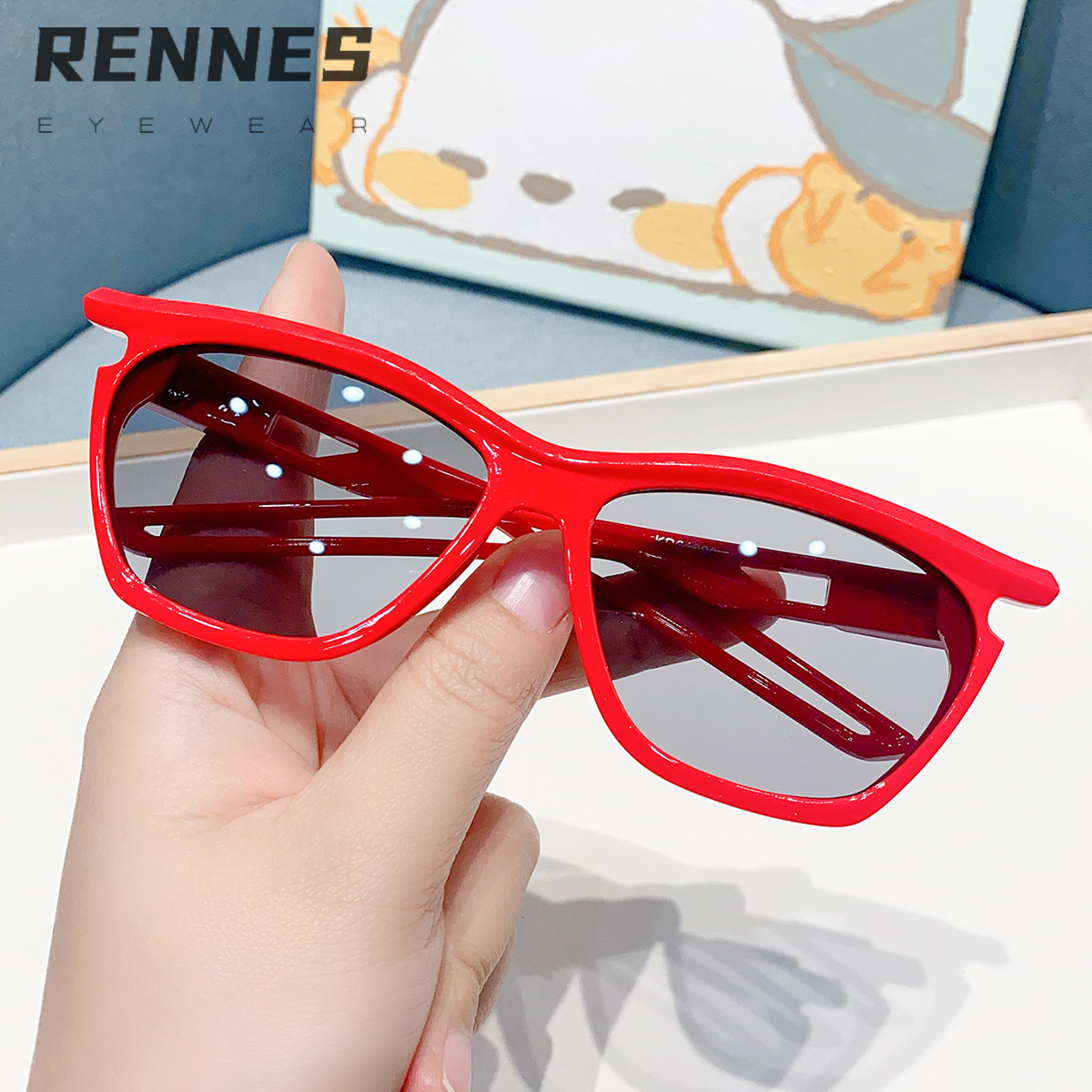 Gafas de sol de protección UV al aire libre huecas de color caramelo fresco transfronterizo para niños Gafas de sol de alta gama para bebés lindos