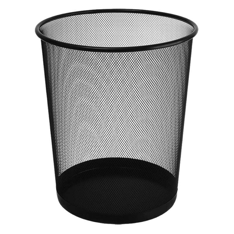 Cubo basura malla hierro, anti-óxido, sin tapa