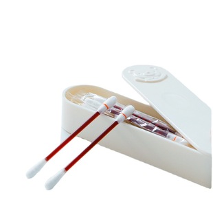 Japanese-Style Household Cotton Swabs for Ear Cleaning, Double-Ended, for Children and Babies, Wooden Sticks for Makeup, Boxed Round-Headed Spiral Cotton Swabs