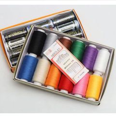 お値打ち12色の大巻きカラー糸の家庭用品質がやっと切れました。