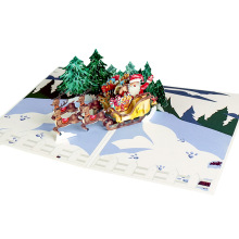 2025新款圣诞卡用品创意圣诞节贺卡3D立体高级感亚马逊纸雕卡片